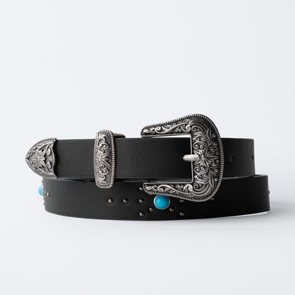 ZARA STONE COWBOY BELT
